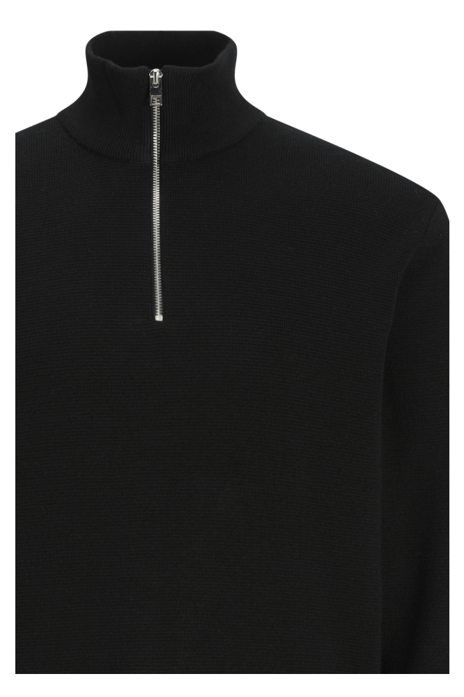 JPRBLAMILANO STITCH KNIT HALF ZIP S 12259664 BLACK